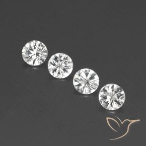4.21 ct natürliche Klares Weiß Zirkon-Edelsteine, Runden, VS