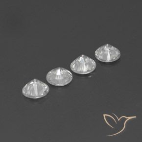 4.21 ct natürliche Klares Weiß Zirkon-Edelsteine, Runden, VS