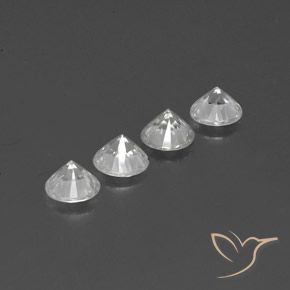 4.75 ct natürliche Klares Weiß Zirkon-Edelsteine, Runden, VVS-VS