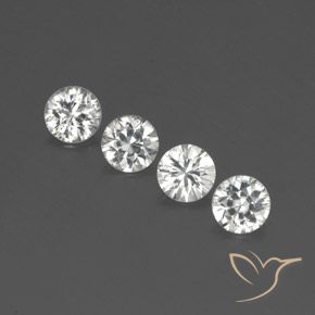 4.41 ct natürliche Klares Weiß Zirkon-Edelsteine, Runden, VS
