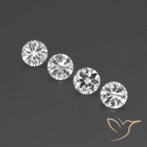 4.44 ct natürliche Klares Weiß Zirkon-Edelsteine, Runden, VVS-VS