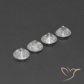 4.44 ct natürliche Klares Weiß Zirkon-Edelsteine, Runden, VVS-VS