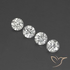 4.63 ct natürliche Klares Weiß Zirkon-Edelsteine, Runden, VVS-VS