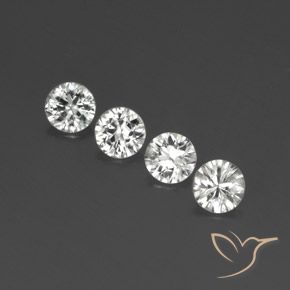 4.12 ct natürliche Klares Weiß Zirkon-Edelsteine, Runden, VVS-VS