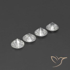 4.12 ct natürliche Klares Weiß Zirkon-Edelsteine, Runden, VVS-VS