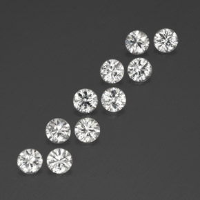  ct natürliche weißer Zirkon-Edelsteine, Rundschliff, VVS-VS
