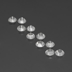  ct natürliche Weiß Zirkon-Edelsteine, Rund Schliff, VVS-VS