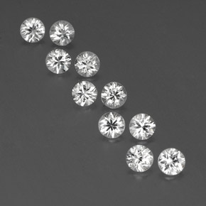  ct natürliche weißer Zirkon-Edelsteine, Rundschliff, VVS-VS