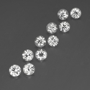  ct natürliche weißer Zirkon-Edelsteine, Rundschliff, VVS-VS