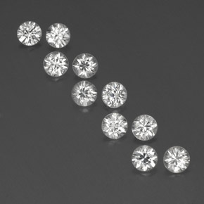  ct natürliche weißer Zirkon-Edelsteine, Rundschliff, VVS-VS
