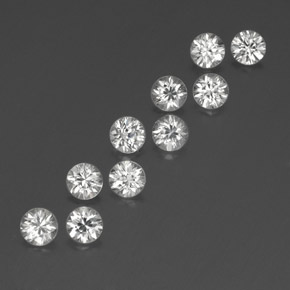  ct natürliche weißer Zirkon-Edelsteine, Rundschliff, VVS-VS