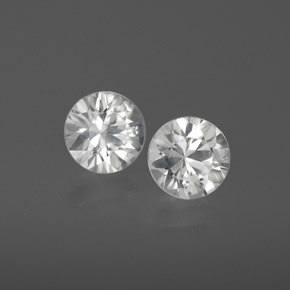 2,13 ct natürliche weißer Zirkon-Edelsteine, Rundschliff, VVS-VS
