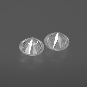 2,13 ct natürliche weißer Zirkon-Edelsteine, Rundschliff, VVS-VS