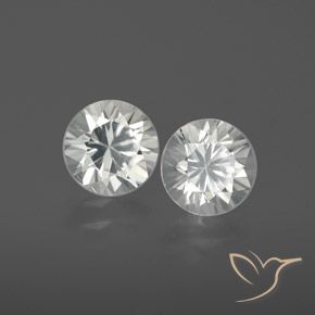 2.42 ct natürliche Weiß Zirkon-Edelsteine, Runden, VVS-VS