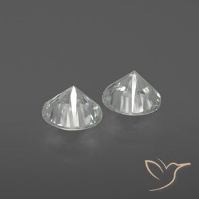 2.42 ct natürliche Weiß Zirkon-Edelsteine, Runden, VVS-VS
