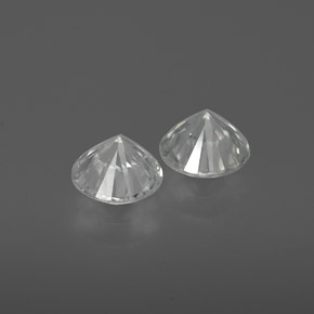 2.38 ct natürliche Weiß Zirkon-Edelsteine, Rund Schliff, VVS-VS