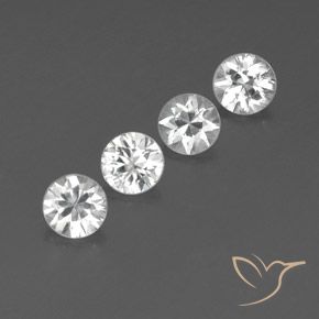 4.54 ct natürliche Weiß Zirkon-Edelsteine, Runden, VVS-VS