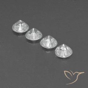 4.54 ct natürliche Weiß Zirkon-Edelsteine, Runden, VVS-VS