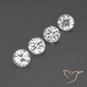 4.36 ct natürliche Weiß Zirkon-Edelsteine, Runden, VVS-VS
