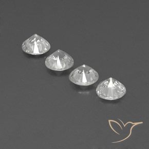 4.36 ct natürliche Weiß Zirkon-Edelsteine, Runden, VVS-VS