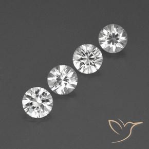 4.82 ct natürliche Weiß Zirkon-Edelsteine, Runden, VVS-VS
