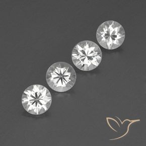 4.86 ct natürliche Weiß Zirkon-Edelsteine, Runden, VVS-VS