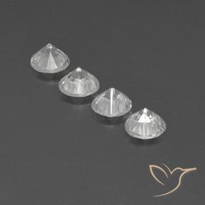 4.86 ct natürliche Weiß Zirkon-Edelsteine, Runden, VVS-VS