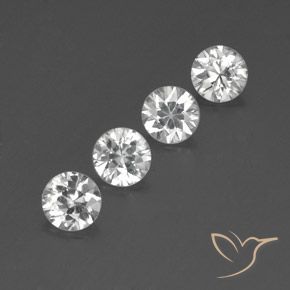 4.65 ct natürliche Weiß Zirkon-Edelsteine, Runden, VVS-VS