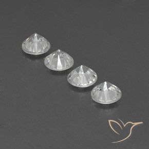 4.65 ct natürliche Weiß Zirkon-Edelsteine, Runden, VVS-VS