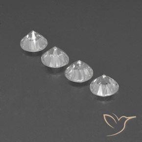 4.93 ct natürliche Weiß Zirkon-Edelsteine, Runden, VVS-VS