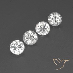4.57 ct natürliche Weiß Zirkon-Edelsteine, Runden, VVS-VS