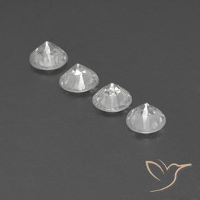 4.57 ct natürliche Weiß Zirkon-Edelsteine, Runden, VVS-VS