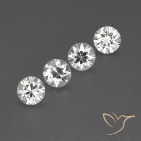 4.41 ct natürliche Weiß Zirkon-Edelsteine, Runden, VVS-VS