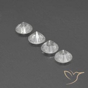 4.41 ct natürliche Weiß Zirkon-Edelsteine, Runden, VVS-VS