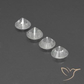 4.72 ct natürliche Klares Weiß Zirkon-Edelsteine, Runden, VVS-VS