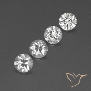 4.44 ct natürliche Klares Weiß Zirkon-Edelsteine, Runden, VVS-VS