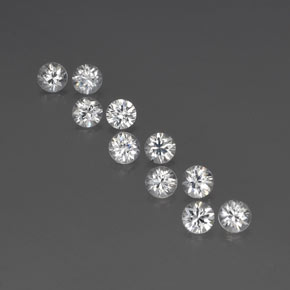  ct natürliche weißer Zirkon-Edelsteine, Rundschliff, VVS-VS