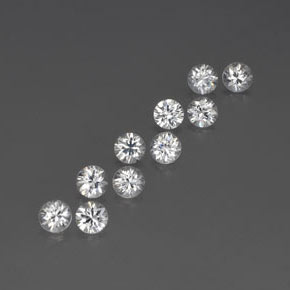  ct natürliche weißer Zirkon-Edelsteine, Rundschliff, VVS-VS