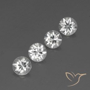 4.73 ct natürliche Weiß Zirkon-Edelsteine, Runden, VVS-VS