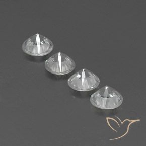 4.73 ct natürliche Weiß Zirkon-Edelsteine, Runden, VVS-VS