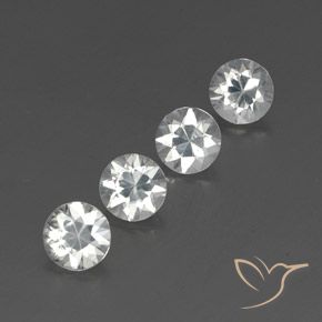 4.59 ct natürliche Weiß Zirkon-Edelsteine, Runden, VVS-VS