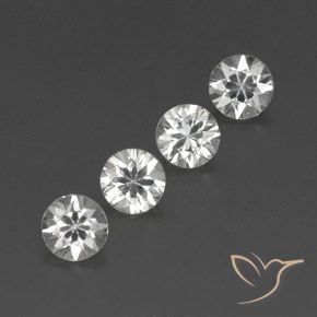 4.34 ct natürliche Weiß Zirkon-Edelsteine, Runden, VVS-VS