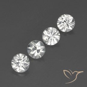4.74 ct natürliche Weiß Zirkon-Edelsteine, Runden, VVS-VS