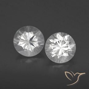 2.43 ct natürliche Weiß Zirkon-Edelsteine, Runden, VVS-VS