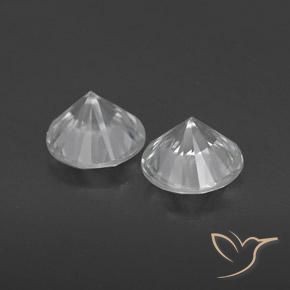 2.43 ct natürliche Weiß Zirkon-Edelsteine, Runden, VVS-VS