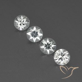 4.23ctw Natürlicher Weiß Zirkon, Runden, VVS