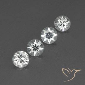 4.23 ct natürliche Weiß Zirkon-Edelsteine, Runden, VVS