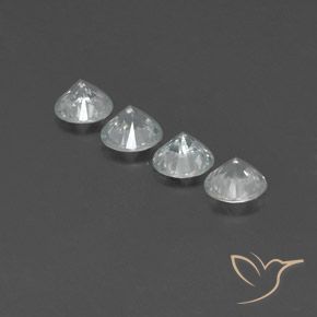 4.23 ct natürliche Weiß Zirkon-Edelsteine, Runden, VVS