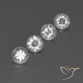 4.64 ct natürliche Weiß Zirkon-Edelsteine, Runden, VVS-VS