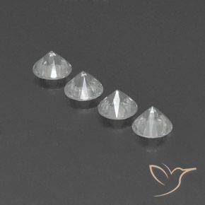 4.64 ct natürliche Weiß Zirkon-Edelsteine, Runden, VVS-VS